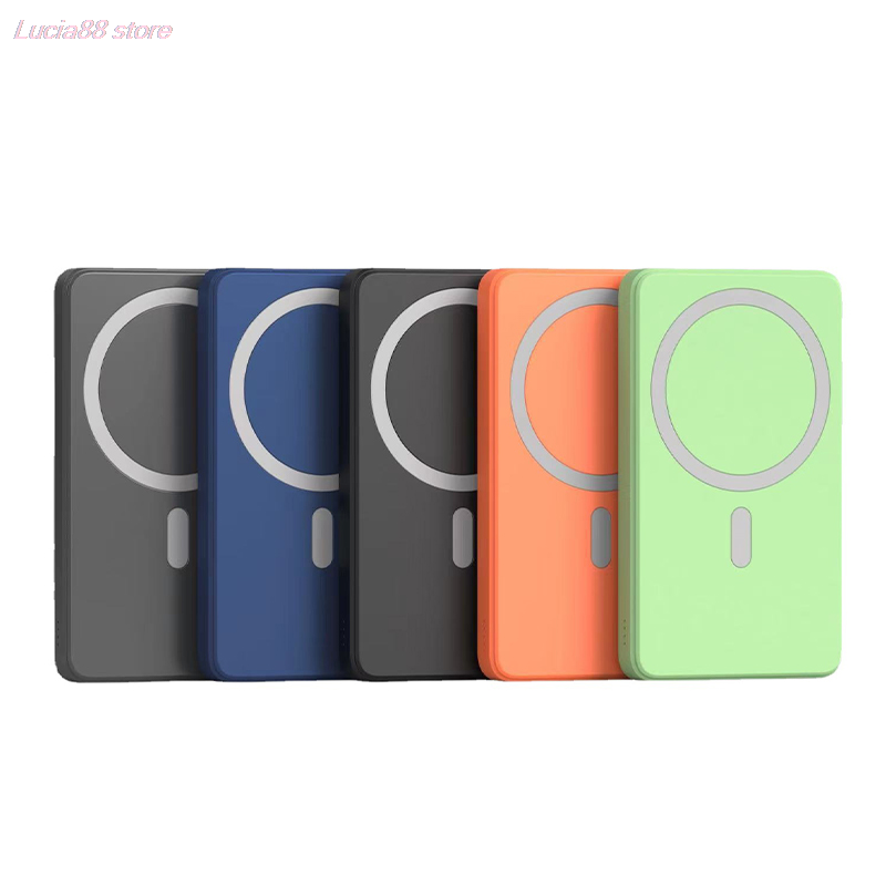1 PC 10000mAh Magnetic Wireless Power Bank 15W Fast Charger auxiliary battery