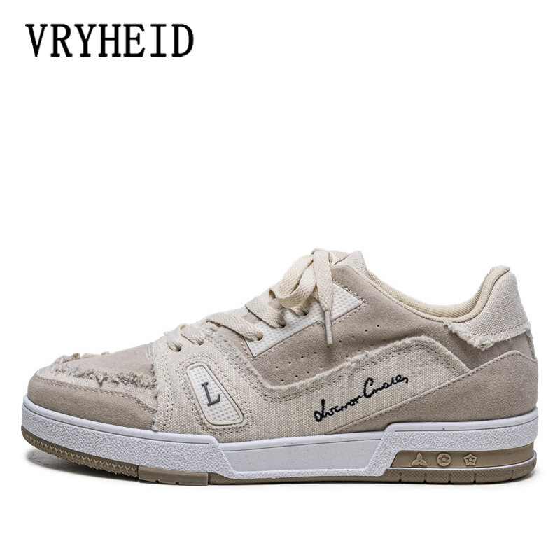 VRYHEID-Zapatos Deportivos para hombre, zapatillas de tenis informales para adultos, calzado plano transpirable, diseño de marca de lujo, novedad de 2022