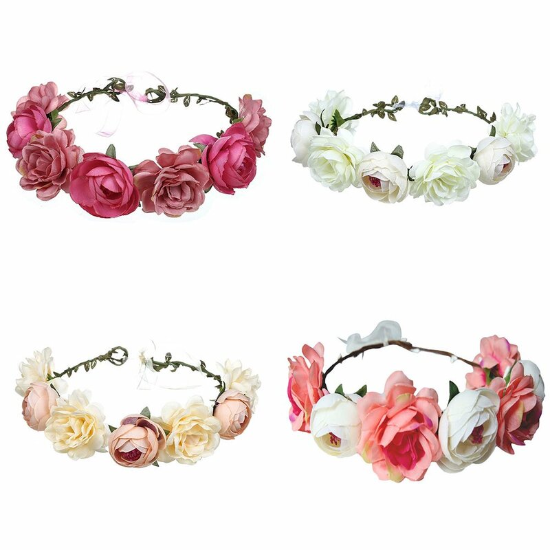LMC Garland Hairband Flower Garland Hairband Crown Flower Crown for Women Headpieces for Woman Hair for Wedding Outdoor Summer