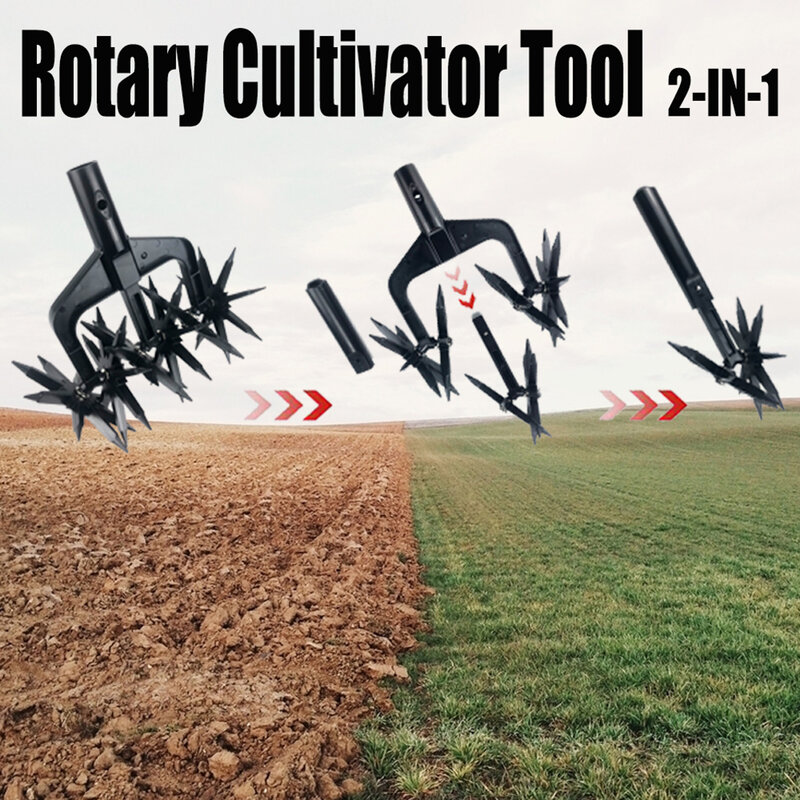 Herramienta rotativa para cultivo profundo, herramienta para desmontar el suelo, aireación Manual, escarificador de jardín, herramientas de jardinería