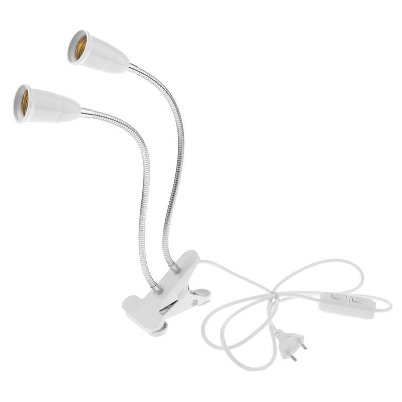 E27 LED sadzeniowy klips oświetlenie do uprawy na uchwycie elastyczna lampa może 360 ° uchwyt regulowana lampa Arms Eu Plug