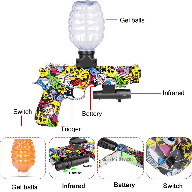 2022 elétrica água gel bolas blaster desert eagle arma de tiro automático brinquedos airsoft pistola cs jogo ao ar livre para adultos meninos