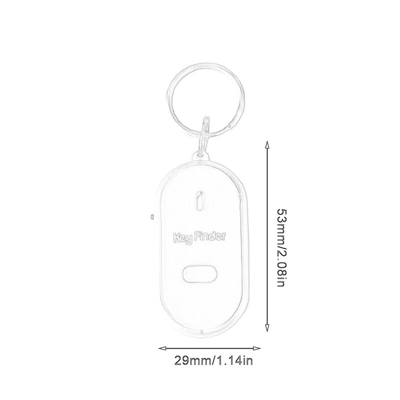 Gantungan Kunci Sensor Peluit Antihilang Pelacak Kunci Pintar LED dengan Pencari Lokasi Peluit