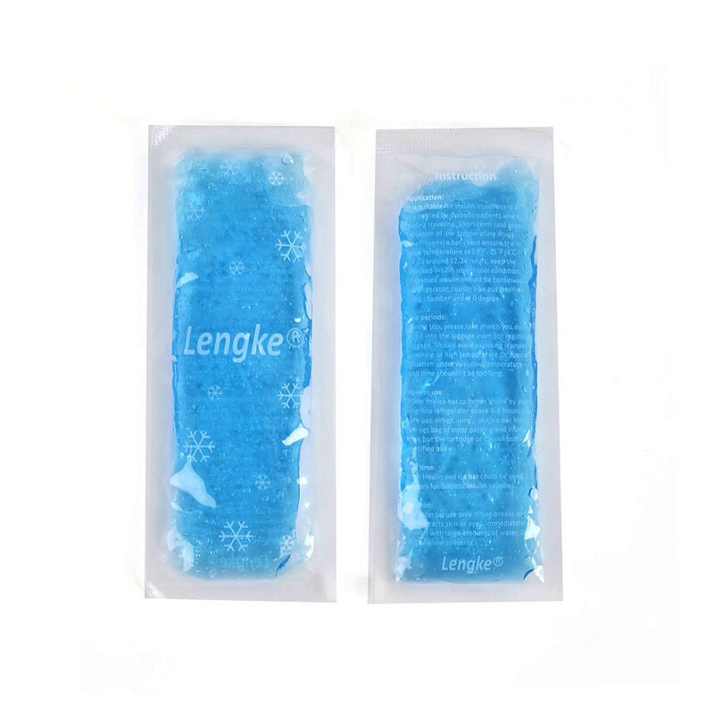 2 pçs gel frio para saco de refrigeração de insulina pacote de gelo 50g portátil reutilizável diabético bolso pílula protetor medicla cooler caso viagem