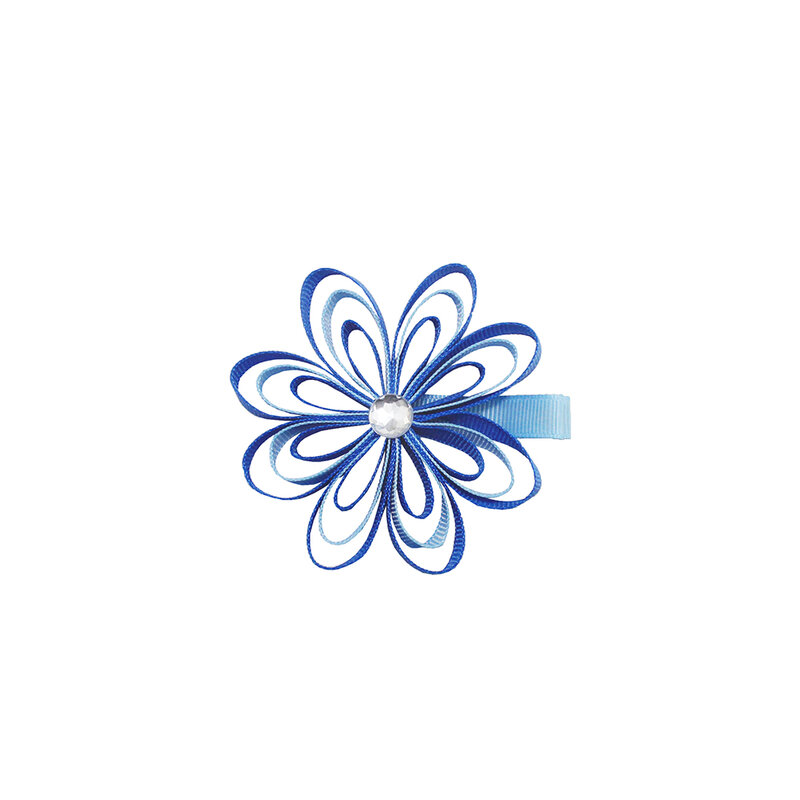 9色1個かわいい真珠の花コントラストヘアピン手作り弓ブティックアクセサリー