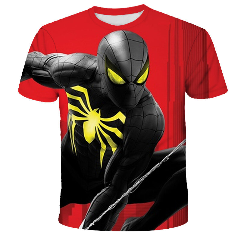 Camisetas de superhéroes de Marvel para bebés y niños, camisas de Spiderman de 3, 4, 5, 6, 7, 8-14 años, ropa para niños, ropa de los Vengadores