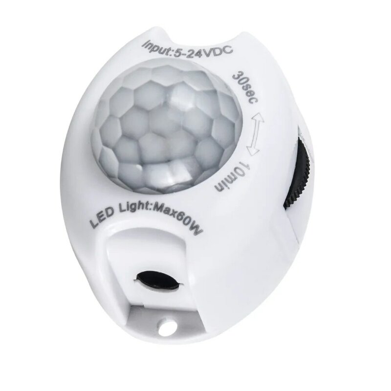 Saklar lampu Sensor gerak otomatis Dc, 5v 12v untuk Strip lampu Led Timer induksi tubuh manusia Sensor Pir Sensor gerak Mini