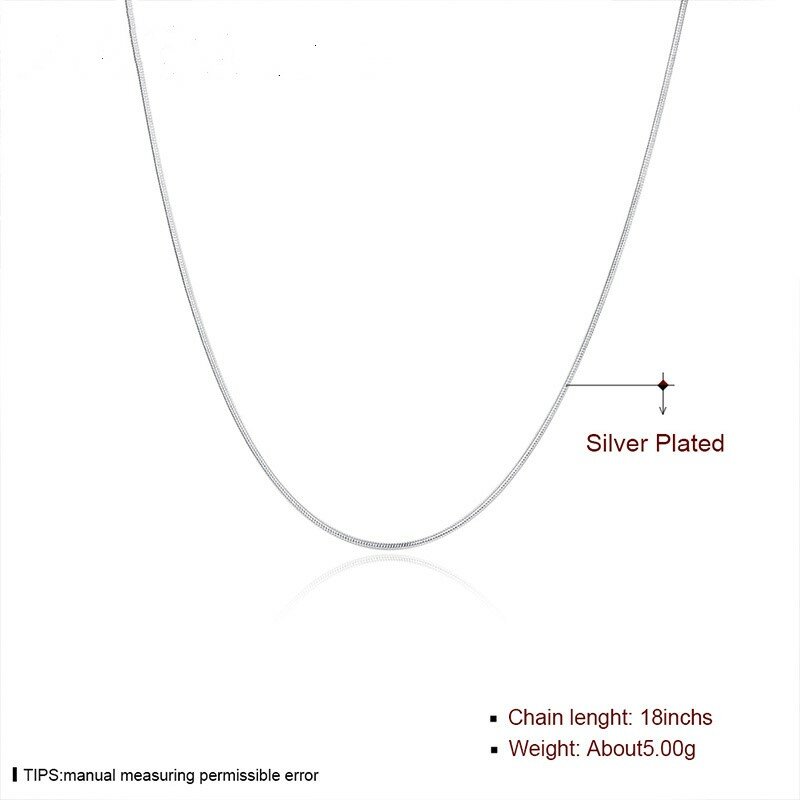 Agteffer 925 Sterling Zilveren 5 Stks/partij 16/18/20/22/24/26/28/30 Inch 1Mm Snake Collier Voor Vrouwen Mannen Mode-sieraden Geschenken
