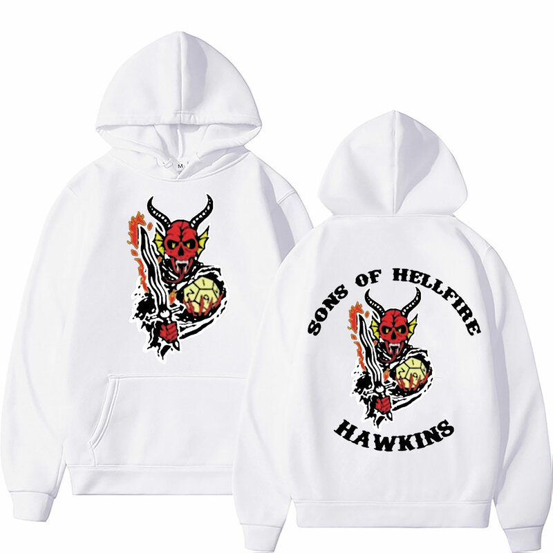 Stranger Dingen 4 Eddie Munson Sons Van Hellfire Club Hawkins Grafische Print Hoodie Mannen Vrouwen Mode Rock Punk Hip Hop hoodies