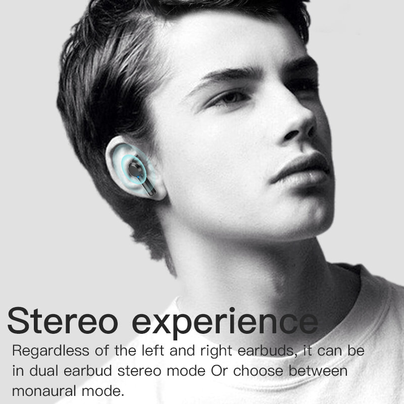 W20 TWS Earphone Bluetooth 5.0 Baru Headphone Nirkabel Stereo Min Headset Olahraga Earbud In-Ear dengan Kotak Pengisi Daya Mikrofon