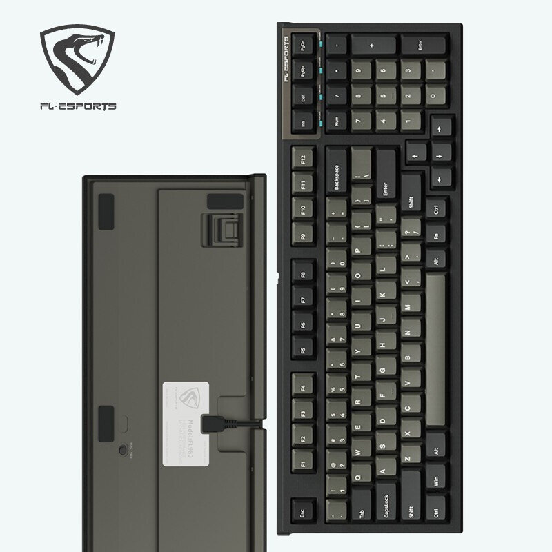 Fl · esports fl980 teclado mecânico 98-chave single-mode com fio fullkey eixo comutável pbt keycap computador jogo equipamentos de escritório