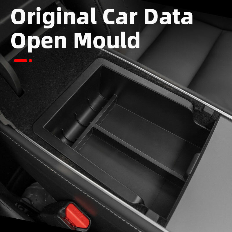 Para tesla modelo 3 y 2021 carro central caixa de armazenamento braço console central reunindo recipientes organizador acessórios do carro