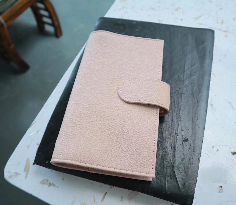 A6 Slim Geniune Leather Loose Leaf Notebook Cover Planner Agenda Organizer Diary Portable 6 Ring Binder 2022 New
