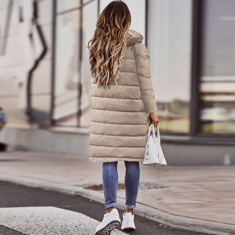 여성 의류 겨울 코트 자켓 파카 지퍼 가디건 두껍고 따뜻한 롱 코트, 여성 루즈한 후드 파카 스노우웨어 패딩 겉옷