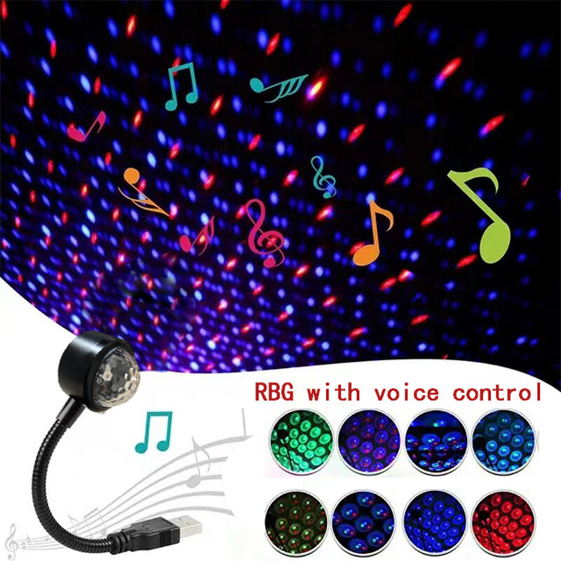Romantic LED Starry Sky Night Light Projector Colorful Lamp Protable 10 Modes for Car Roof Home Room Ceiling Decor Plug and Play