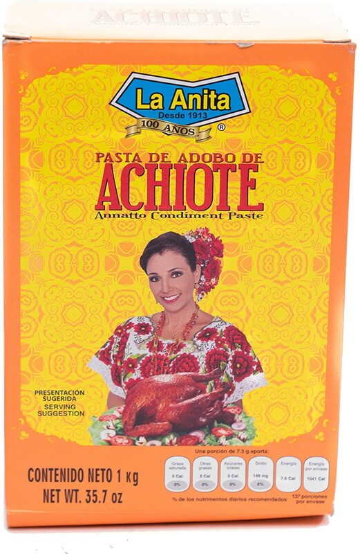 AchioteพจนานุกรมAnita 1Kgเครื่องเทศระบายสีสำหรับCochinita Pibilอาหารเม็กซิกันเครื่องเทศสำหรับMarinadeและเม็กซิก...