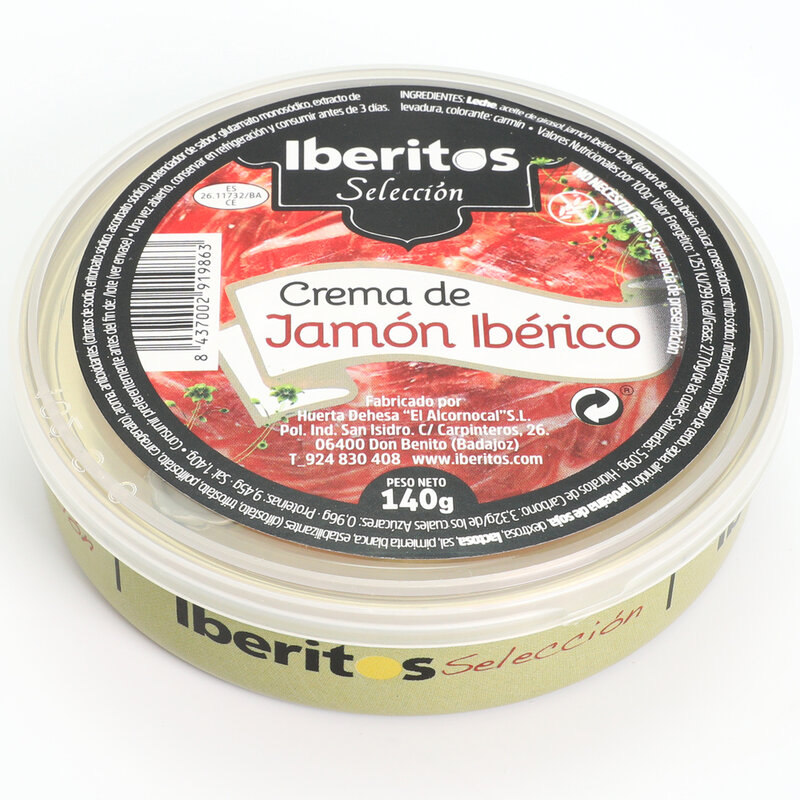 IBERITOS  - Lata Crema de JAMON Iberico  140g - CARTONCILLO 140 G JAMON IBERICO