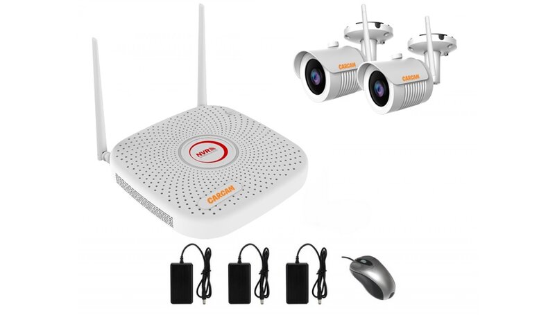 Kit di sorveglianza carcam kit-1080/2 su 2 WiFi della macchina fotografica full HD