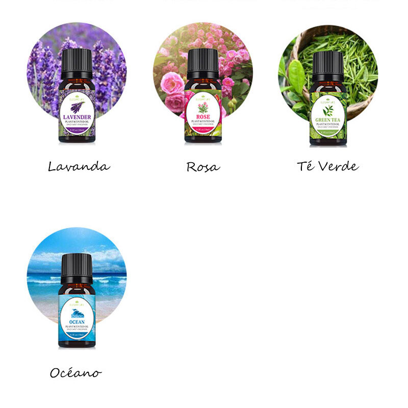 Óleos essenciais para aromaterapia, umidificador, 10ml, essências aromáticas para difusor, lavander, baunilha, oceano, óleo essencial, quadrado