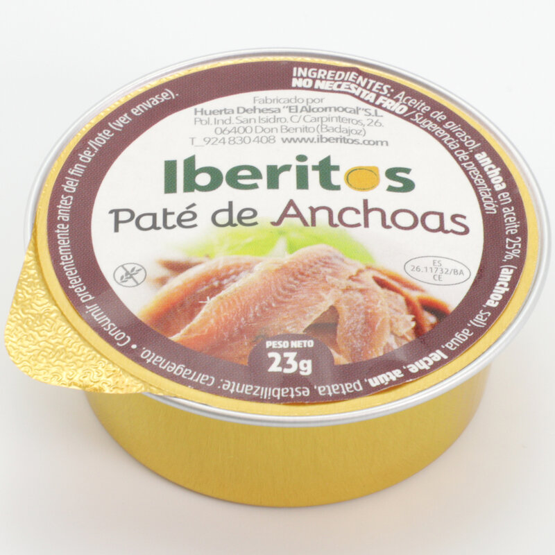 IBERITOS-16 pakuje kasa Pate de anchovies z 4 jednostkami od 25 g-pate sardeli
