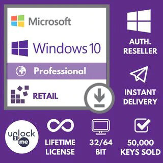 2021 Microsoft -Windows 10 Pro professionnelle 32/64bit Acti ALL language✅ 100% original ✅100% trusted seller