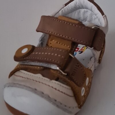 Chaussures orthopédiques en cuir pour garçon, modèle Pappikids (0134), premiers pas