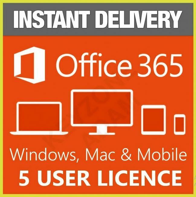 Office 365 lifetime 5 devices + Space 5 TB ondrive on Internet-PC-mac-Windows Android