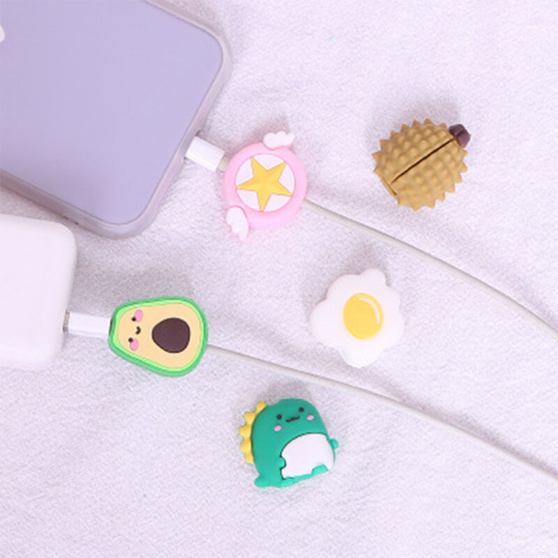 Cartoon Cable Protector Bites Winder Organizer Bobbin Winder Wire Cord Saver For USB Charging Cable Data Line Protectors Cover