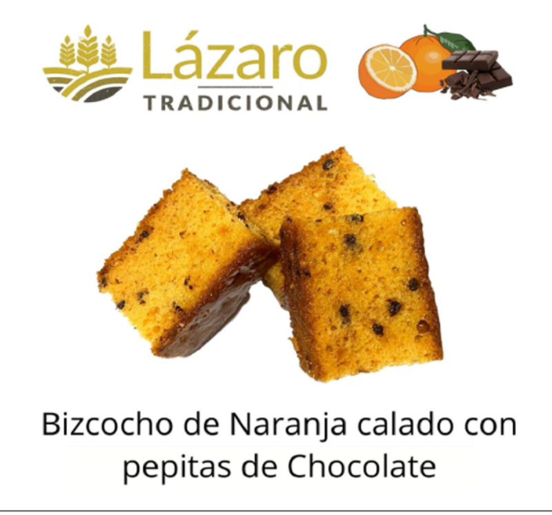 Surtido de Bizcochos Lázaro, 2 Blister de Bizcocho 2 Chocolates 400g y " Blister de naranja con Chocolate 400g.
