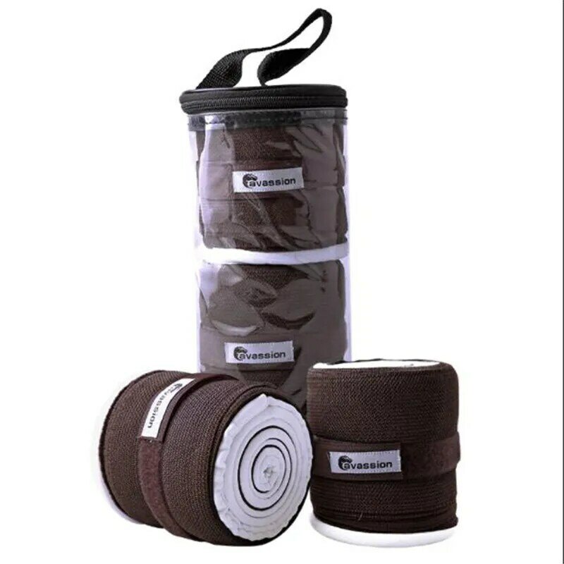 Cavassion Equestrian Elastic Bandage Horses are used at night.Treatment of horse swollen legs two-in-one using