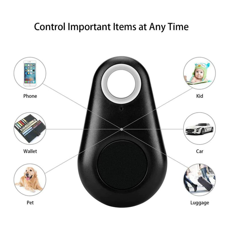 Animali domestici Smart Mini GPS Tracker anti-perso impermeabile con Bluetooth per cane da compagnia chiavi per gatti borsa a portafoglio per bambini