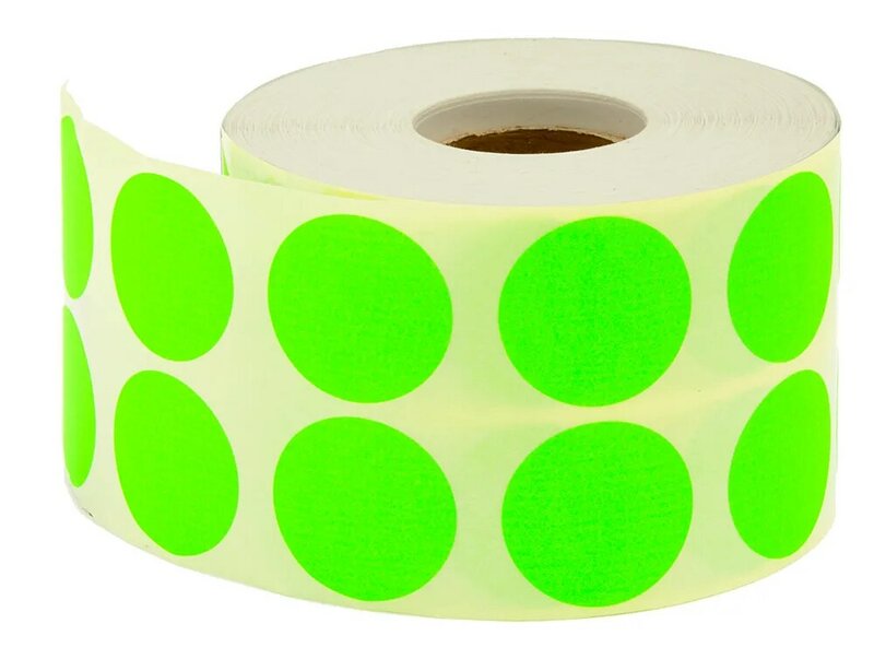 Etiqueta de 1 pulgada 2500 piezas pegatinas redondas de código de color permanente pegatinas de colores rojo verde azul pegatinas de puntos