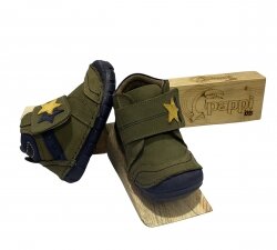 Pappikids Model(H18)-zapatos ortopédicos de cuero para primer paso para niño