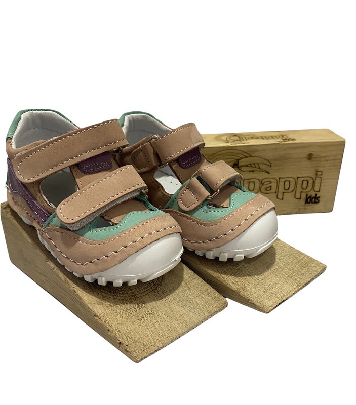 Модель Pappikids (K001) ортопедическая кожаная обувь первого шага для девочек