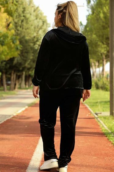 Przez Hazel Shi damska bluza z kapturem granatowy czarny bordowy Plus rozmiar aksamitny kombinezon moda w zimie ciepłe wygodne wysokiej jakości wykonane