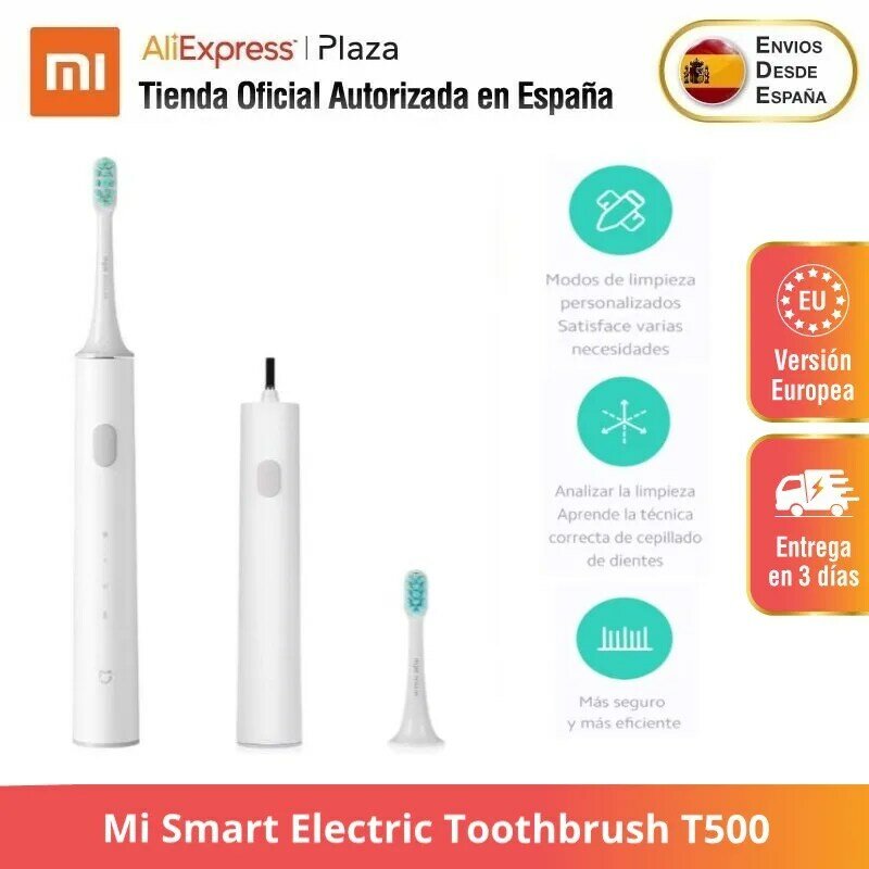 Xiaomi Mi inteligentna elektryczna szczoteczka do zębów T500 (Carga inductiva inalámbrica, Diseño del boton de encendido y apagado) wersja globalna