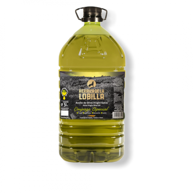 EXTRA virgin olive oil, Herriza de la Lobilla brand, PET 5 litres, Spanish product