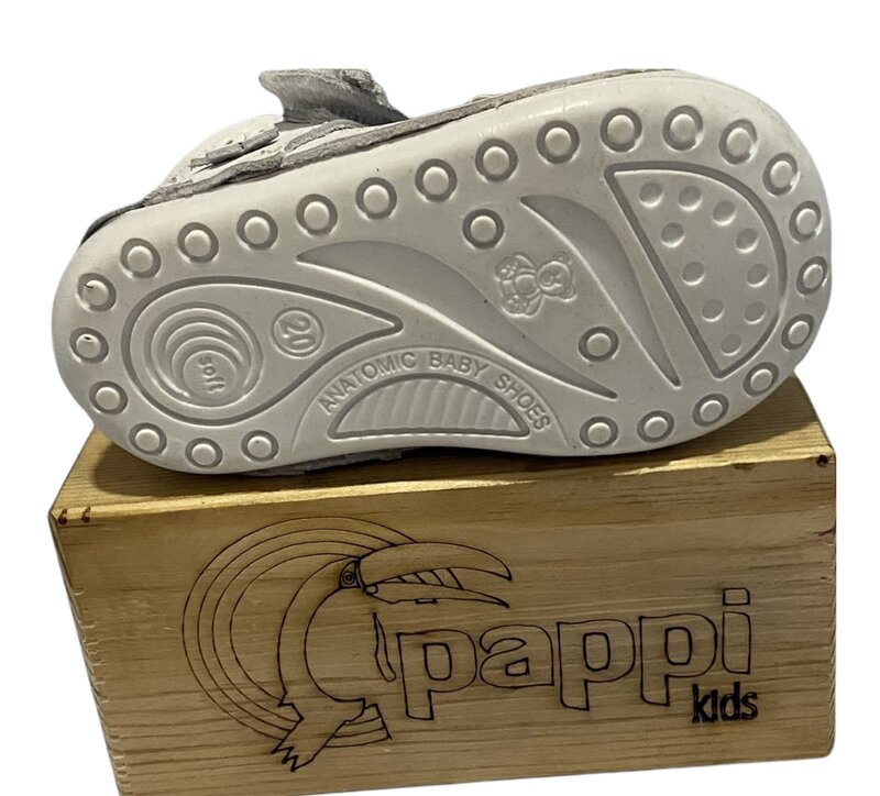 Papikids modelo (0101) meninas primeiro passo sapatos de couro ortopédico
