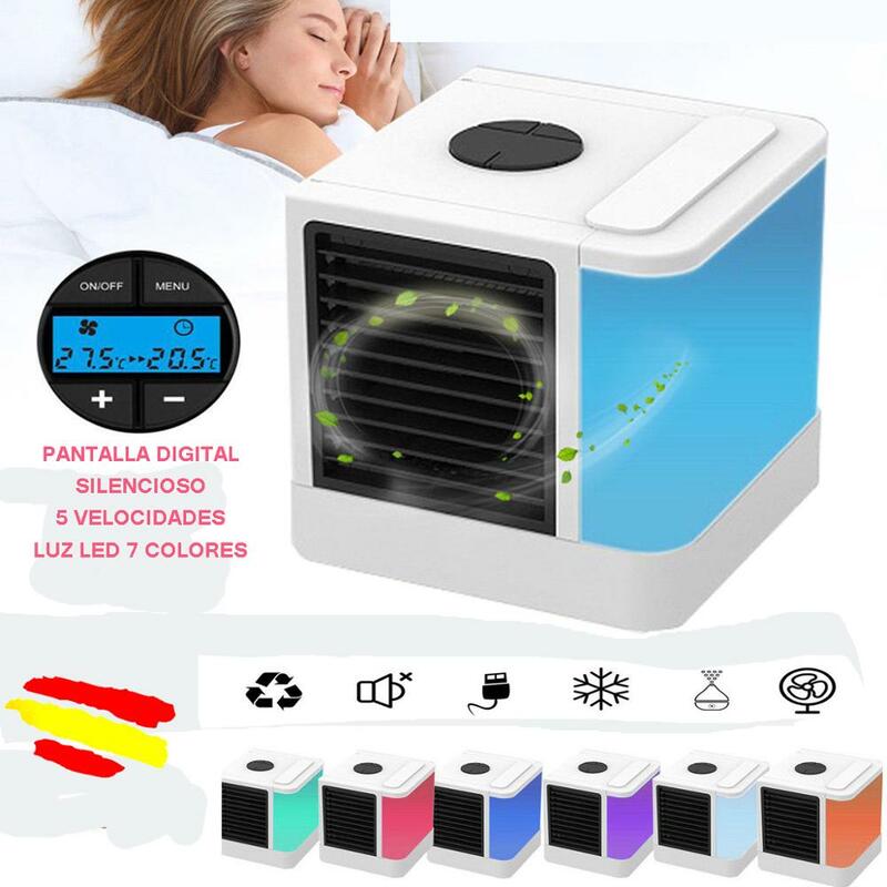 Mini portable air conditioning fan ice water humidifier bedroom home dining room office refreshes the ambiento with minimal power consumption vaporizer