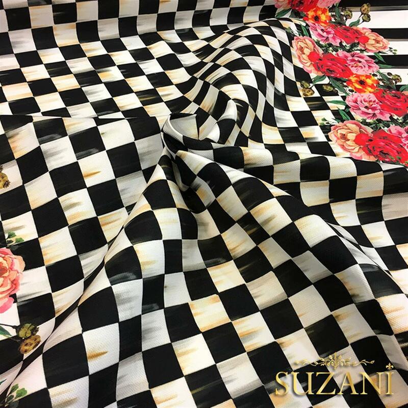Oil Painting Effect Checkered Fabric Cotton Fabric for Tissue  Sewing Quilting Fabric Needlework Material Handmade DIY 140*100cm