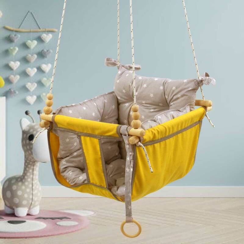 Baby Swing Hammock Play Activity 6 Months-7 Years Old Children Fun Hanging Ceiling Boys Girls Babies Kids Safe Toy Rocking Chair