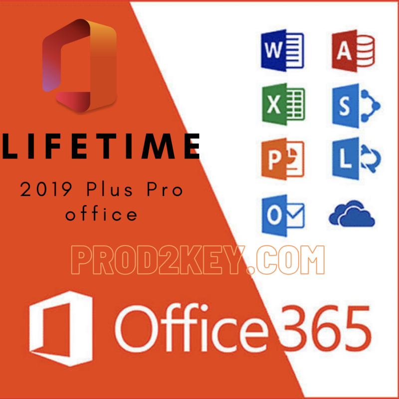 365 Pro Plus 2019-Cuenta de por vida, 5 dispositivos, almacenamiento OneDrive de 5TB/1TB, versión completa
