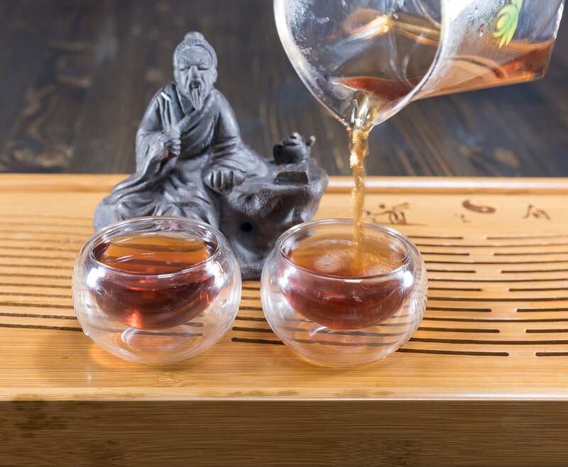 Shu Puer "Lao Cha tou" "old tea heads" brick 250 gr 2019 year Chinese tea