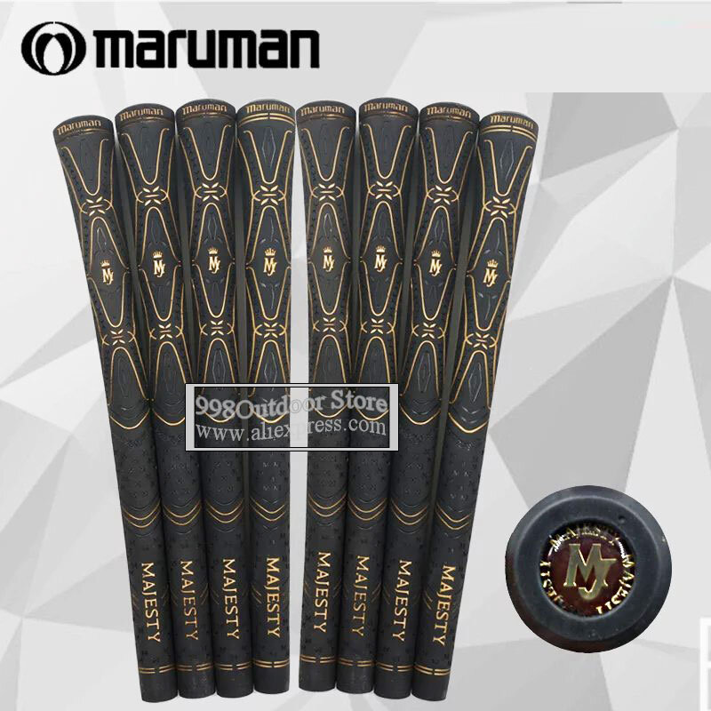 Maruman Majesty Rubber Golf Grips, Punhos de Ferro Motorista, Cores Pretas, Novo, Frete Grátis, 9Pcs por lote