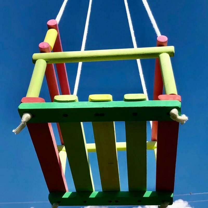 Baby Rocking Chairs Classic Garden Indoor Outdoor Kids Wooden Swing for Children Sensory training equipment Coordination