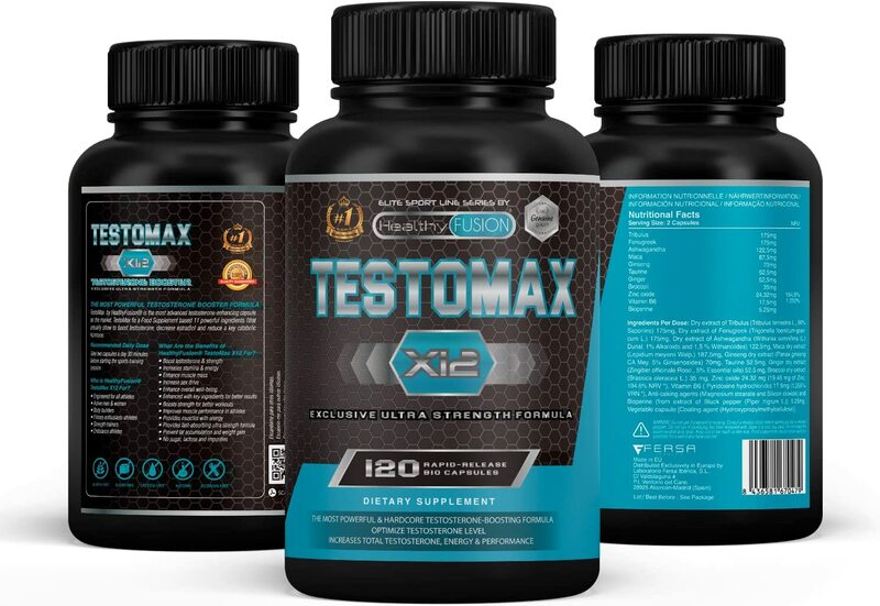 Potent Booster pure testosterone | Maca Andean and taurine | Increases the mass, the performance and the Libido | 120 Caps