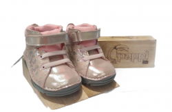 Pappikids modelo (h131girls primeiro passo sapatos de couro ortopédico