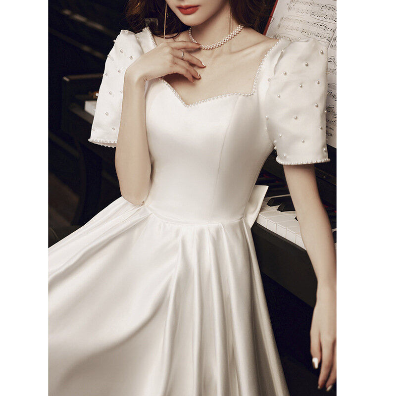 ETESANSFIN летняя белая атласная юбка с высокой талией для девочек