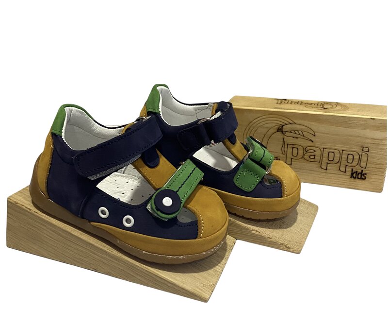 Chaussures orthopédiques en cuir pour garçon, modèle Pappikids (0204), premiers pas