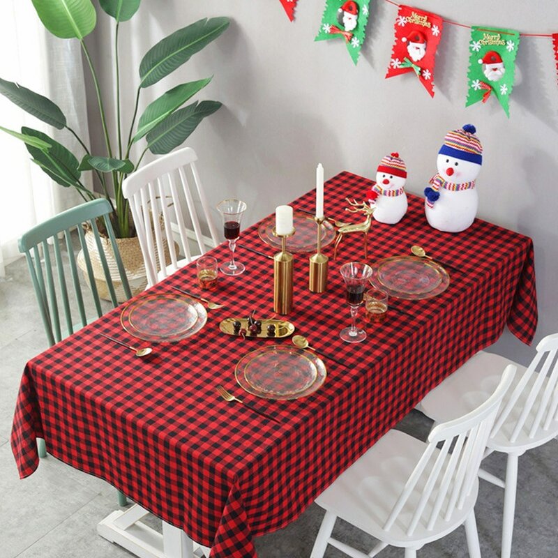 مكافحة الأوساخ غطاء الطاولة مع موضوع عيد الميلاد صافي داخلي وخارجي مشترك